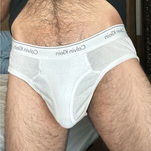 Calvin Klein White Hip Briefs. Size medium. Used.